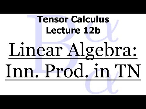 Tensor Calculus Lecture 12b: Inner Products in Tensor Notation