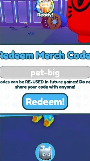 I Redeemed A Titanic Merch Code..😲(Pet Simulator X) #shorts