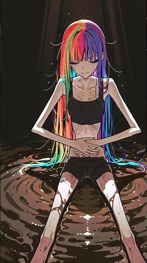 anime girl stomach growling | omoani diarrhea mud