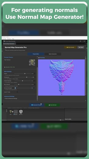 Unity Normal Map Generator #tutorial #steam #coding #gamedev #unity #gamedevelopment #gaming