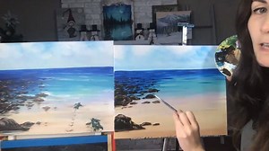 Paint Along with Liesl for a beginner friendly, acrylic painting. Learn how to make soft waves, cloudy skies and rock formations. Supplies needed are: canvas of any size or media art paper, acrylic paints of primary yellow, blue red and black and white. A few brushes- large flat or round, medium square or round and a small detailed brush. Bring a water cup and paper towel as well. | Artist's Palette Durham Region