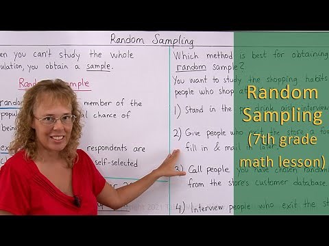 Basics of random sampling (7th grade math lesson)
