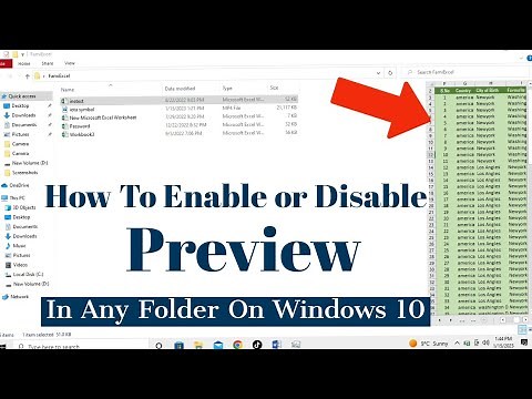 How To Enable or Disable Preview Pane in Any Folder on Windows 10 | Show File Preview in Windows 10