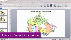 Canada Map with Provinces for PowerPoint
