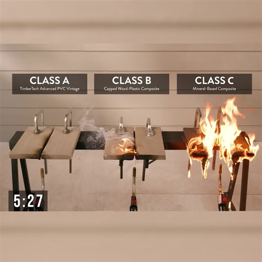 See how decking with top-rated fire resistance performs in our demo. Don’t settle for less when it comes to fire-resistance. | TimberTech