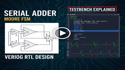 "Learn Serial Adder with Moore FSM in Verilog RTL Design" | Mr. Sanath Kumar Kannam posted on the topic | LinkedIn