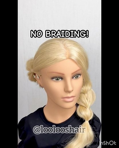 Viral Dragon Braid Updo 🐉 Easy Pull-Through Hairstyle Tutorial (Beginner Friendly! 🐰💕💕