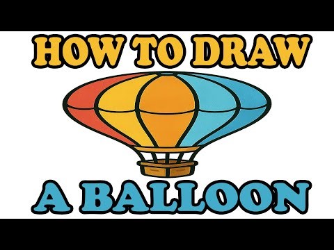 How to draw A Hot Air Balloon for kids step by step || saeed kids art
