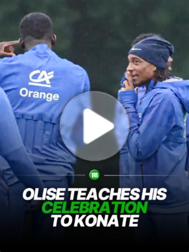 Olise shows Konate how it’s done 😅 🎥 equipedefrance #olise #france #worldcup #ibrahimakonate #football