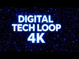 Blue Digital Particles Background 4K | Futuristic Tech Animation Loop | No Copyright