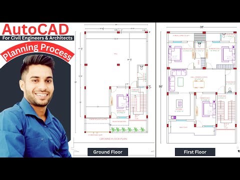 34'x59' Commercial and Residential Project in AutoCAD