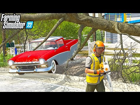 TORNADO HIT ELMCREEK (STORM CLEANUP) | FARMING SIMULATOR 22