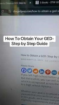 How To Obtain Your GED 2025-Step by Step Guide #ged #gedtest