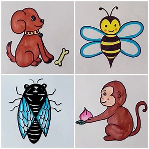 635K views · 10K reactions | Learn to Draw Cute Animals in Easy Steps | Simple Drawings | Facebook