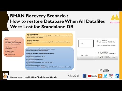 RMAN Recovery Scenario - How to restore Database When All Datafiles Were Lost for Standalone DB