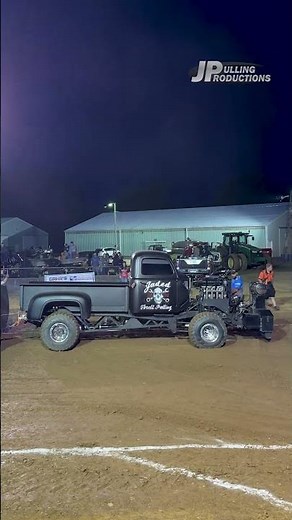 "Jaded" Super Modified 4wd Truck pulling during Diesel Days in 2024 during Full Pull USA East action