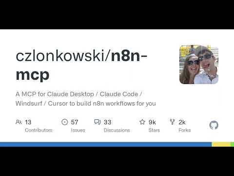 GitHub - czlonkowski/n8n-mcp: A MCP for Claude Desktop / Claude Code / Windsurf / Cursor to build...