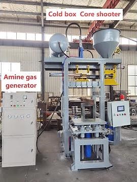 Cold box core shooter, Cold box core making machine, Horizontal parting, Brake disks sand core