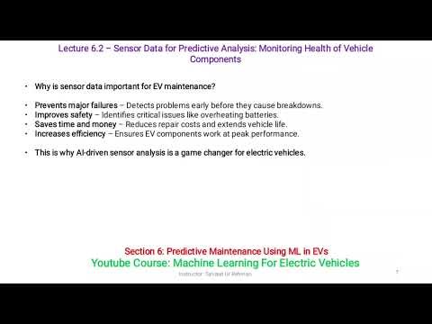 Lecture 6.2 Sensor Data for Predictive Analysis | Monitoring Health of Vehicle Components