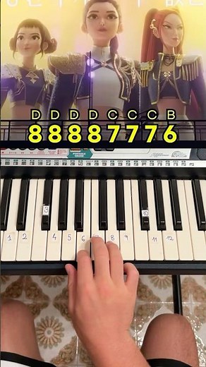Huntrix - “Golden” 🎹 Easy Piano Tutorial For Beginners 😌 #piano #pianotutorial #kpop #shorts