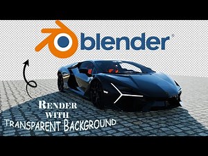 How to RENDER with a TRANSPARENT Background - Blender Tutorial