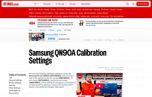 Samsung QN90A Calibration Settings