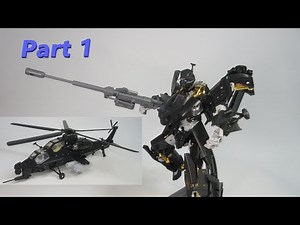 【海外の変形玩具】 攻撃ヘリがロボットに完全変形！ 神機工業 CS-02 武直10 暗鴞（あんきょう）、Part 1 ／ SCIFIGURE INDUSTRY CS-02 WZ-10