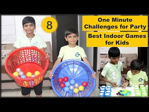 8 Best Indoor Games for Kids at Home | One Minute Challenges | Indoor games for party (2025)