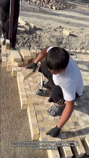 Expert Bricklayer Creates a Perfect Paver Walkway