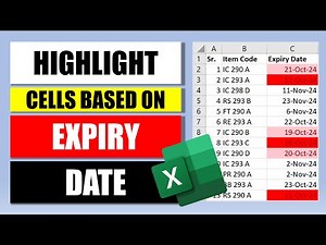 Highlight Expiry Dates in Excel | Excel Date-Based Conditional Formatting Tutorial