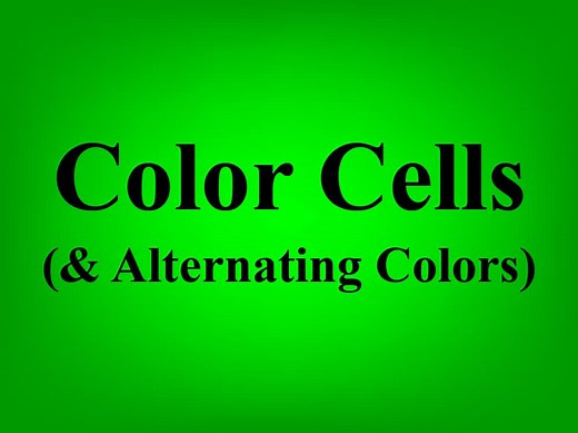 How to color cells, and alternate row colors in Google Sheets
