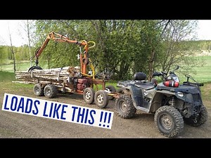 Hauling firewood with ATV & hydraulic trailer