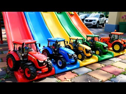 Tractors Go to a Magic Color Factory! 🏭 Fun Playground Adventure for Kids