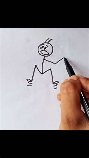 Stick Figure Man Drawing #shorts #youtube #art