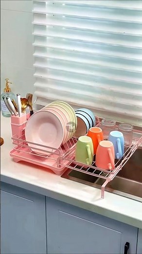 Temu Kitchen Hack: Best Adjustable Dish Rack!