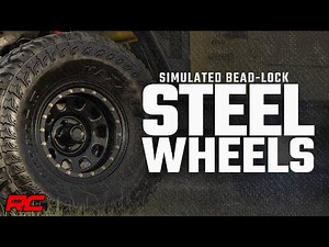 Black Simulated Bead-Lock Steel Wheels