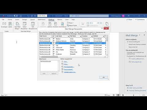 How to Mail Merge a Letter using MS Access and Word - Office 365