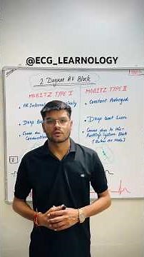 Mobitz Type 1 vs Type 2 AV Block 🔥 ECG #ecg #cardiology #medicaleducation #biology #mbbs #nursing