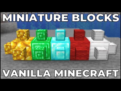 Minecraft - How To Get Mini Blocks!