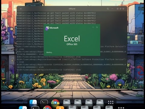 Office 365 Excel 32 bit on Ubuntu 22.04 with wine 9.0