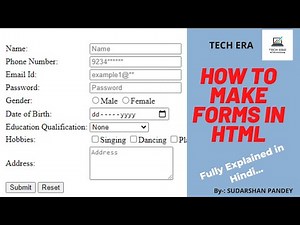 Learn How To Make Registration Form In HTML