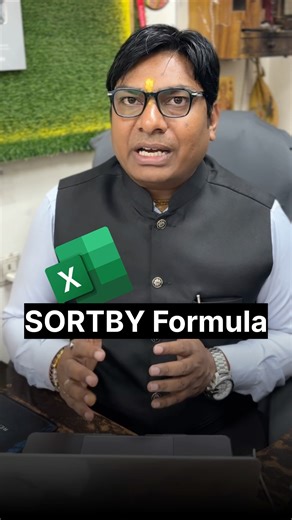 Sort by in excel #excel #computer #shortsfeed #shorts