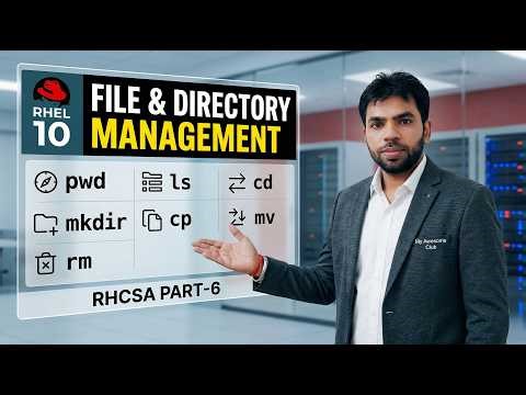 Managing Files & Directories in RHEL 10 | All Commands + Real Scenarios | RHCSA Part-6 #rhcsa #rhel
