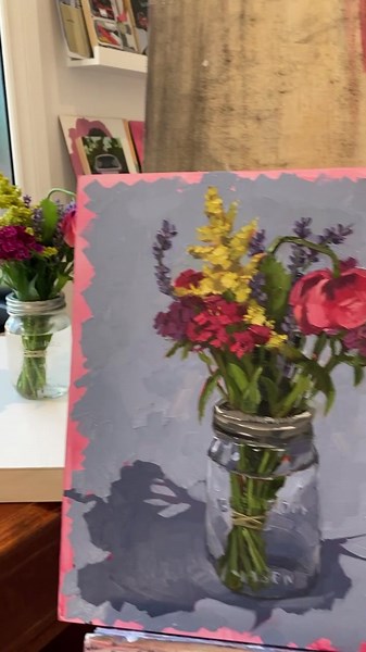 Oil Painting Process with Bob Ross | Floral Painting Tutorial