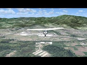 FSX tileproxy 南さつま市加世田上空を旋回 Kagoshima Minamisatuma-city kaseda Yahoomap jp