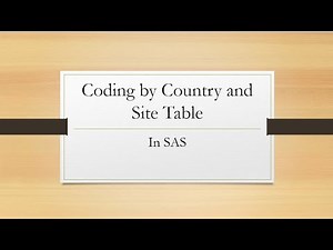 Code to create By Country and site table in SAS