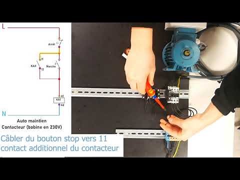 Câblage d'un auto maintien par un contacteur | MONTAGE
