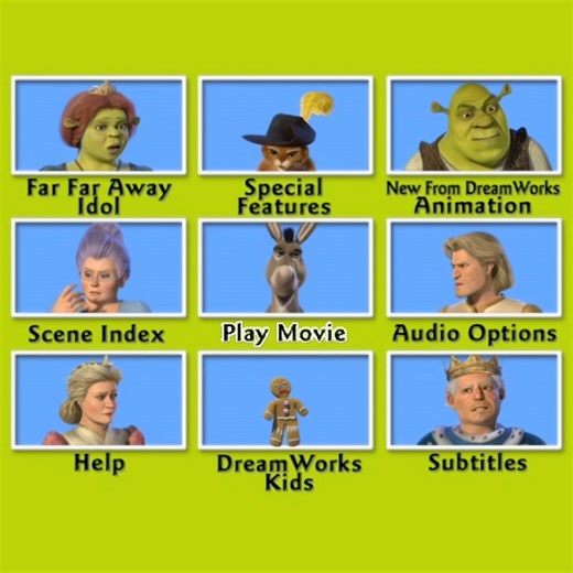 The Shrek 2 DVD menu was a vibe. | Shrek