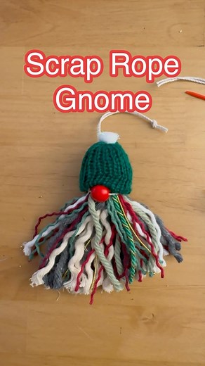 1K views · 1K reactions | A cute, quick holiday project! Make a scrap gnome. You can use any scrap- ribbon, yarn, cord, rope. #gnome #gnomes #gnomed #gnomesweetgnome #gnomelife #gnomelove #gnomefortheholidays #gnomemaker #gnomesofinstagram #diy #diycrafts #diycraft #tutorial #tutorials #howto #christmasornaments #christmasornament | Mystic Knotwork | Facebook
