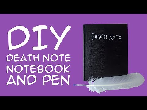 DIY Death Note Notebook & Quill Pen (For Anime Fans) CraftyMcFangirl.com Tutorial